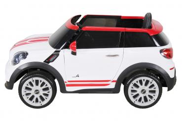 Kinder Elektroauto Mini Cooper Paceman Lizenziert 2x45 Watt Motor Weiß - Elektro Auto Elektroauto Kinderauto